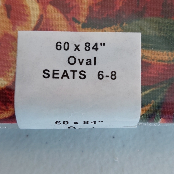 Harvest Oval New In Package Bardwil Thanksgiving Turkey Pumpkin Table Cloth - Picture 7 of 8